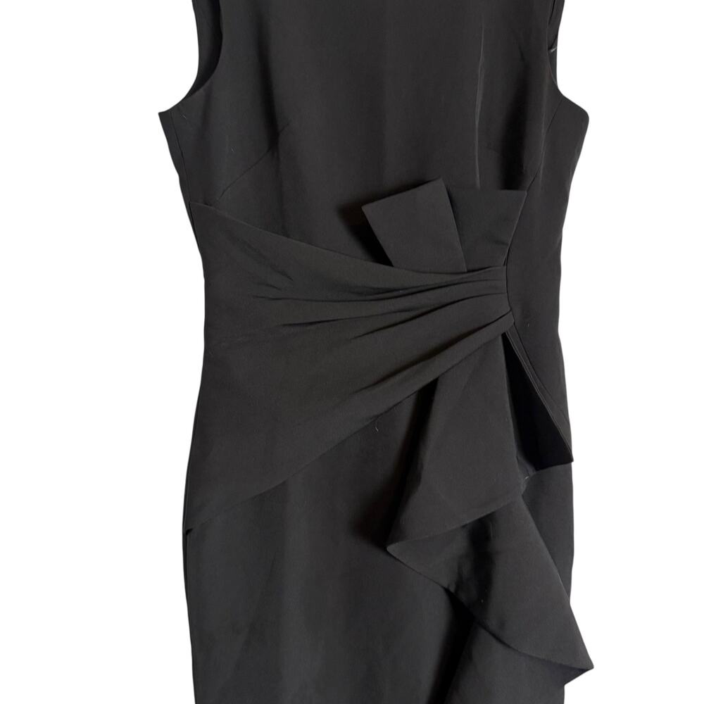Eliza J Black Sleeveless Cascading-Ruffle Evening Maxi Formal Gown 4 - Picture 5 of 11